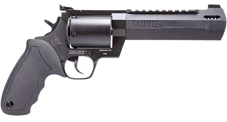 Taurus 2500061RH Raging Hunter  Large Frame 500 S&W Mag 5rd 6.75" Black Ported/Target Crown Barrel, Matte Black Oxide Cylinder, Black Steel Frame Black Rubber Grip
