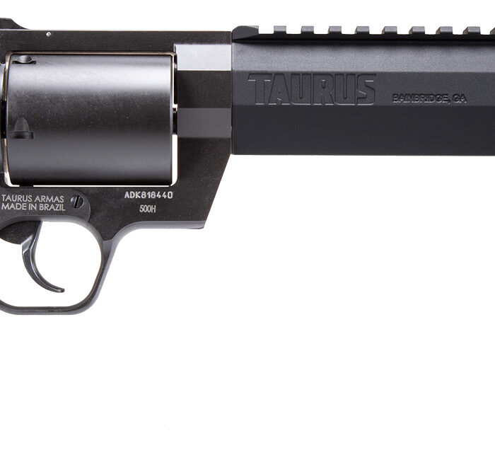 Taurus 2500081RH Raging Hunter  Large Frame 500 S&W Mag 5rd 8.38" Black Ported/Target Crown Barrel, Matte Black Oxide Cylinder, Black Steel Frame Black Rubber Grip