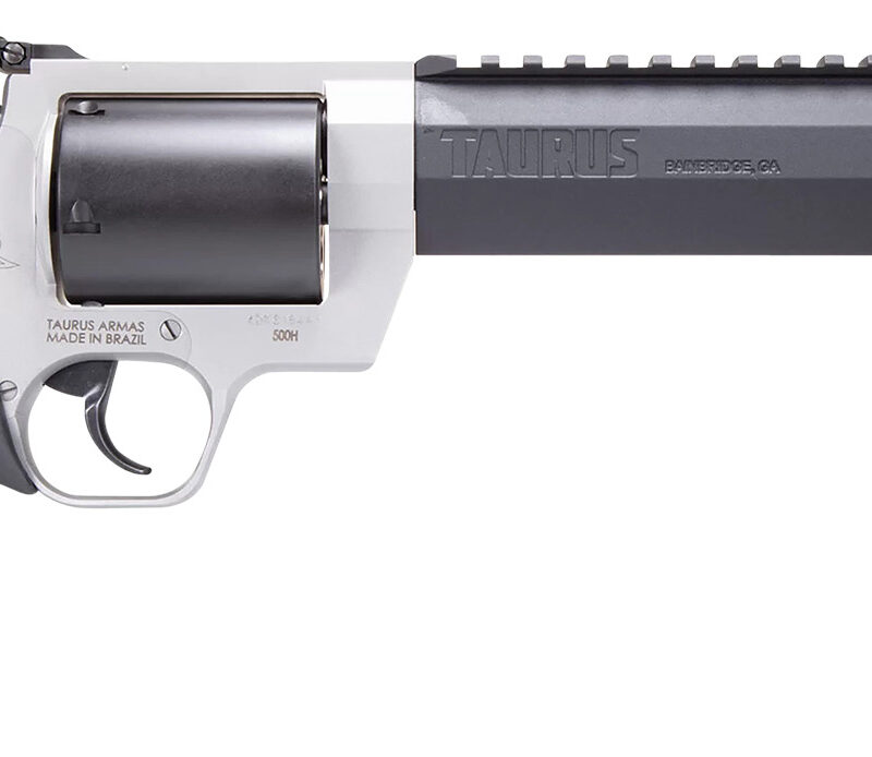 Taurus 2500085RH Raging Hunter  Large Frame 500 S&W Mag 5rd 8.38" Matte Black Ported/Target Crown Barrel, Matte Black Oxide Cylinder, Matte Stainless Steel Frame, Black Rubber Grip