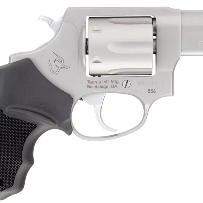 Taurus 285629MA 856 *MA Compliant Small Frame 38 Special +P 6rd 2" Stainless Steel Barrel, Stainless Steel Cylinder & Frame, Black Rubber Grip