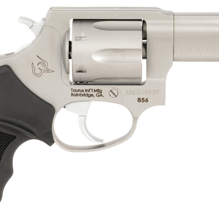 Taurus 2856P39 856 T.O.R.O. Small Frame 38 Special +P 6rd 3" Matte Stainless Steel Barrel, Cylinder & Frame, Extended Ejector Rod, Black Rubber Grip, Transfer Bar Safety, Exposed Hammer, Optics Ready