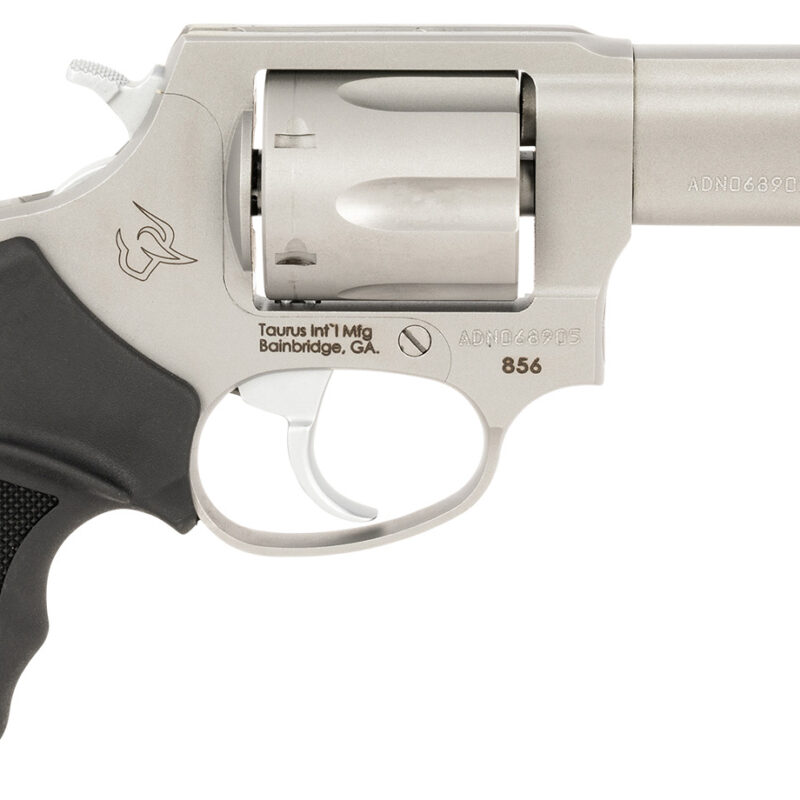Taurus 2856P39 856 T.O.R.O. Small Frame 38 Special +P 6rd 3" Matte Stainless Steel Barrel, Cylinder & Frame, Extended Ejector Rod, Black Rubber Grip, Transfer Bar Safety, Exposed Hammer, Optics Ready