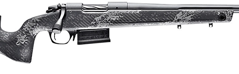 Bergara Rifles B14S751 B-14 Crest 308 Win 3+1 20" Fluted/Threaded, Sniper Gray Cerakote Barrel/Rec, Monte Carlo Carbon Fiber Stock with Black & Gray Splatter, Omni Muzzle Brake