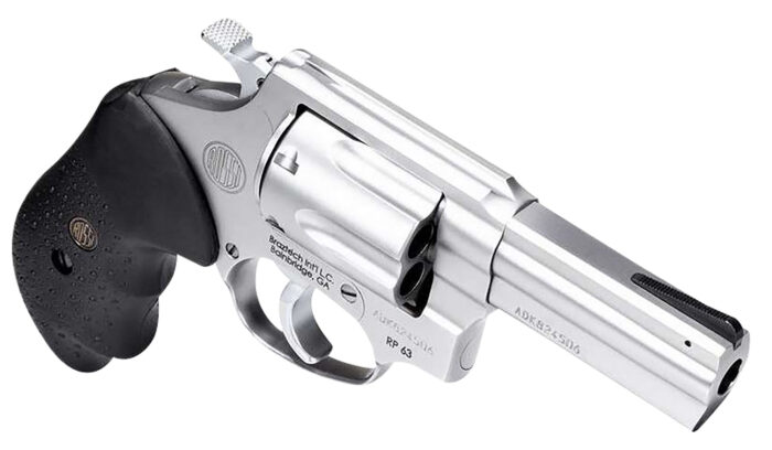 Rossi 2RM649 RM64  357 Mag 6 Shot 4" Matte Stainless Steel Barrel, Cylinder & Frame Textured Black Rubber Grip