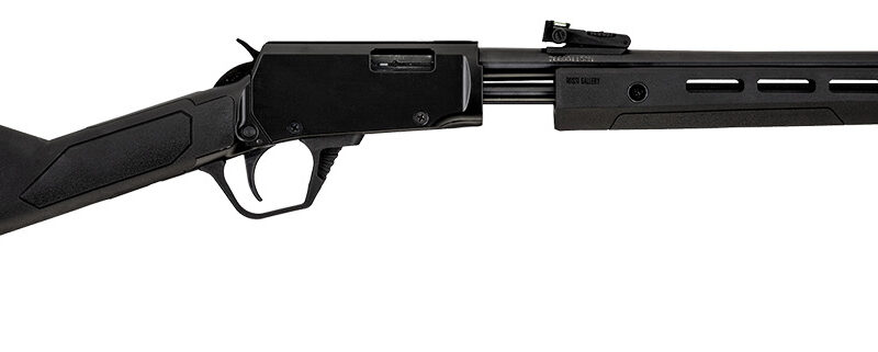 Rossi  Gallery  Pump 22 WMR 12+1 20", Black, Polished Steel Barrel/Rec, Synthetic Stock, Fiber Optic Sights