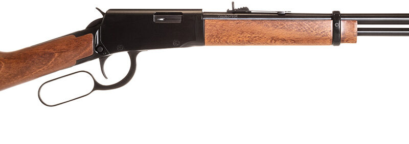 Rossi RL22W201WD Rio Bravo  Lever Action 22 WMR 12+1 20" Round Barrel, Polished Black Metal Finish, German Beechwood Stock