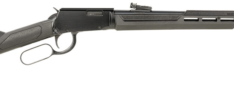 Rossi RL22W201SY Rio Bravo  Lever Action 22 WMR 12+1 20" Round Barrel, Black, Polished Rec/Barrel, Synthetic Stock, Fiber Optic Sights