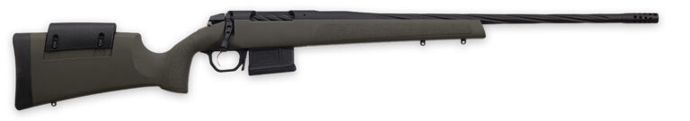 Weatherby 3WRXP243NR4B 307 Range XP 243 Win 5+1 22" Fluted Barrel, Black Barrel/Rec, OD Green Synthetic Stock with Adj. Cheek Rest, Accubrake Muzzle Brake, TriggerTech Trigger