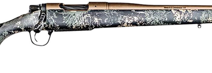 Christensen Arms 8010119100 Mesa FFT 7mm PRC 3+1 22" Threaded Barrel, Burnt Bronze Cerakote, Green with Black/Tan Webbing Stock