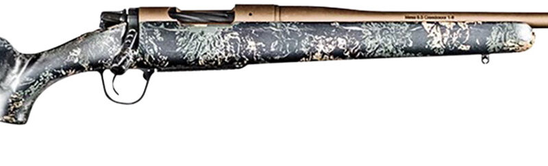Christensen Arms 8010119100 Mesa FFT 7mm PRC 3+1 22" Threaded Barrel, Burnt Bronze Cerakote, Green with Black/Tan Webbing Stock