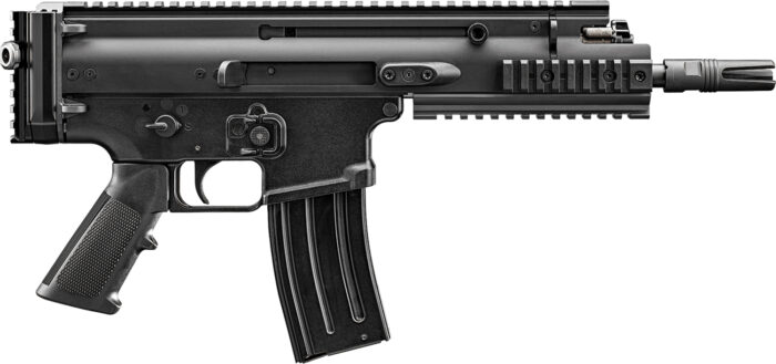 FN 38101244 SCAR 15P 5.56x45mm 10+1 7.50" Black Anodized Chrome Lined Steel Barrel, Black Anodized Aluminum Picatinny Rail Receiver, Black Polymer Grip, Ambidextrous