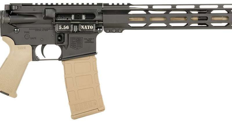 Diamondback DB175AK221 DB15  5.56x45mm NATO 30+1 16" Chrome Moly Barrel, Black Hard Coat Anodized Receiver, FDE Magpul Carbine Stock & Grip