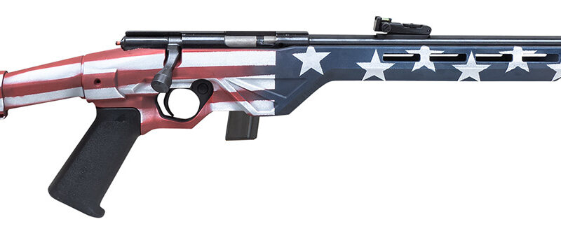 Citadel CIT22LRBLTUSA Trakr  22 LR 10+1 18" Blued Steel Barrel & Receiver, American Flag Synthetic Stock