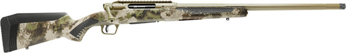 Savage Arms 58026 Impulse Big Game 300 Win Mag 2+1 24" Threaded, Hazel Green Barrel/Rec, Woodland Camo AccuStock with AccuFit, Includes Detachable Box Mag