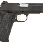 SDS Imports 10100102 1911 Devil Ray Carry 45 ACP 8+1 4.25" Stainless Steel Barrel, Black Cerakote Serrated Steel Slide, Black Cerakote Steel Frame w/Beavertail, Black Sunburst G10 Grips 1 152707