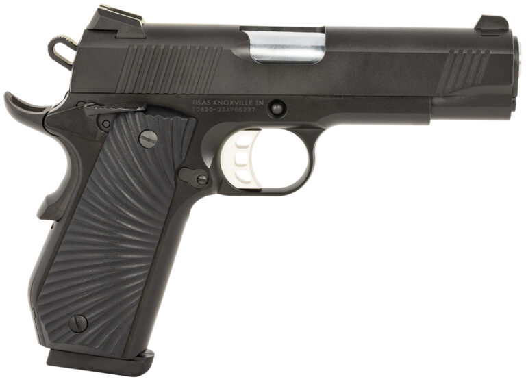 SDS Imports 10100102 1911 Devil Ray Carry 45 ACP 8+1 4.25" Stainless Steel Barrel, Black Cerakote Serrated Steel Slide, Black Cerakote Steel Frame w/Beavertail, Black Sunburst G10 Grips