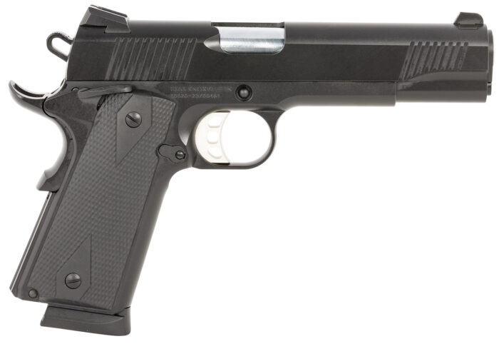 Tisas 10100528 1911 Duty 45 ACP 8+1 5" Black Steel Barrel, Black Cerakote Serrated Steel Slide, Black Cerakote Steel Frame w/Beavertail, Ambidextrous