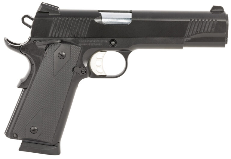 Tisas 10100528 1911 Duty 45 ACP 8+1 5" Black Steel Barrel, Black Cerakote Serrated Steel Slide, Black Cerakote Steel Frame w/Beavertail, Ambidextrous
