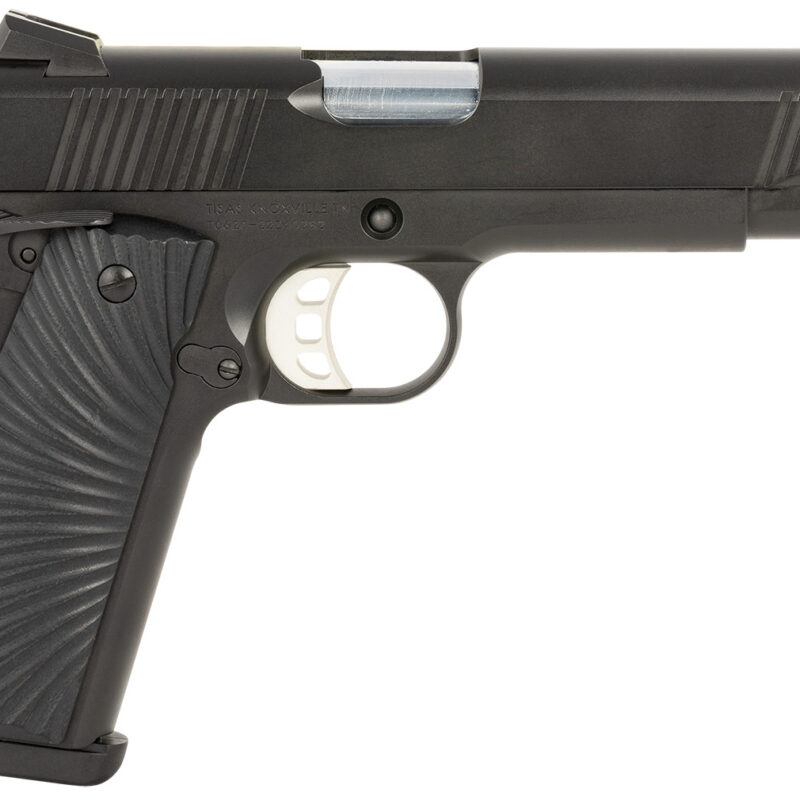 SDS Imports 10100502 1911 Stingray Carry 45 ACP 8+1 5" Stainless Steel Barrel, Black Cerakote Serrated Slide, Black Cerakote Steel Frame w/Beavertail Black Sunburst G10 Grips