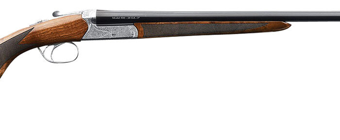 Charles Daly 930340 500  Full Size 20 Gauge Break Open 3" 2rd 26" Gloss Blued Side By Side Barrel, Silver Engraved Stainless Steel Receiver, Checkered Oiled Walnut Stock