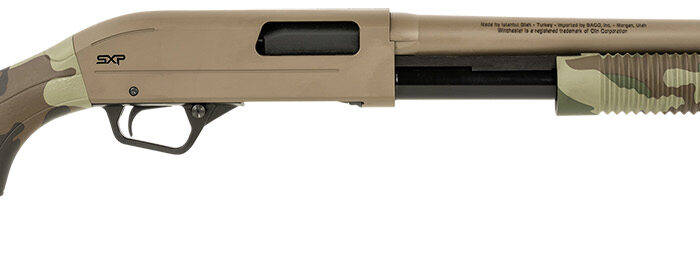 Winchester Repeating Arms 512435395 SXP Defender 12 Gauge 3" 5+1 (2.75") 18" Barrel, FDE Drilled & Tapped Rec, Woodland Camo Textured Stock, Tactical  Ribbed Forearm, Inflex Recoil Pad