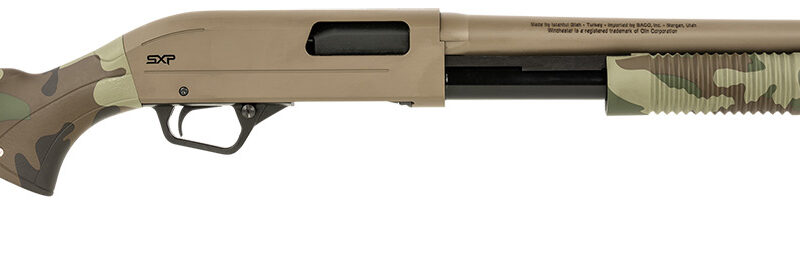 Winchester Repeating Arms 512435395 SXP Defender 12 Gauge 3" 5+1 (2.75") 18" Barrel, FDE Drilled & Tapped Rec, Woodland Camo Textured Stock, Tactical  Ribbed Forearm, Inflex Recoil Pad