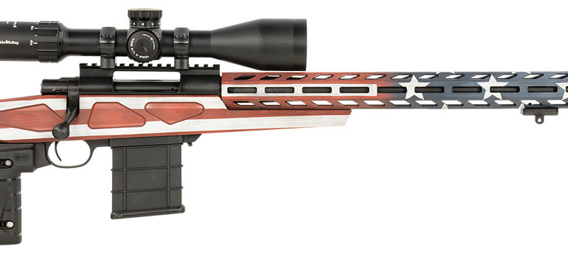 Howa HCRA73107USKMDT M1500 APC Chassis 308 Win 10+1 (3 Mags) 24" HB, American Flag Cerakote, Luth-AR MBA-4 Stock with Aluminum Chassis, 4-16x50 Scope, Bipod & 2 Grips