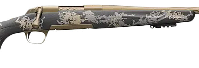 Browning 035582229 X-Bolt Mountain Pro Burnt Bronze SPR 300 Win Mag 3+1 22" Fluted, Burnt Bronze Cerakote Barrel/Rec, Carbon Fiber Stock With Accent Graphics, Recoil Hawg Muzzle Brake