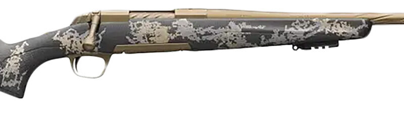 Browning 035582229 X-Bolt Mountain Pro Burnt Bronze SPR 300 Win Mag 3+1 22" Fluted, Burnt Bronze Cerakote Barrel/Rec, Carbon Fiber Stock With Accent Graphics, Recoil Hawg Muzzle Brake