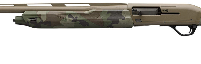 Winchester Repeating Arms 511313291 SX4 Hybrid Hunter 12 Gauge 3.5" Chamber 4+1 2.75" 26", FDE Cerakote Rec/Barrel, Woodland Camo Furniture, Fiber Optic Front Sight Left Hand
