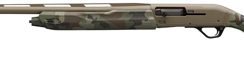 Winchester Repeating Arms 511313291 SX4 Hybrid Hunter 12 Gauge 3.5" Chamber 4+1 2.75" 26", FDE Cerakote Rec/Barrel, Woodland Camo Furniture, Fiber Optic Front Sight Left Hand