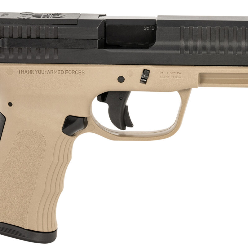 FMK FMKG49DE G3  9mm Luger 14+1 4" Stainless Steel Barrel, Black Optic Cut/Serrated Carbon Steel Slide Flat Dark Earth Polymer Frame w/Picatinny Rail, Black Backstrap Grip