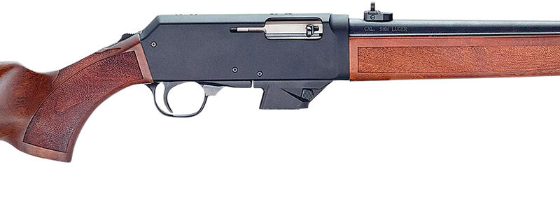 Henry H027H9S Homesteader w/Sig/S&W Mag Well Adapter 9mm Luger 10+1 16.37" Blued Steel Threaded Barrel, Black Anodized Aluminum Drilled & Tapped Receiver, American Walnut Wood Fixed, Ambidextrous