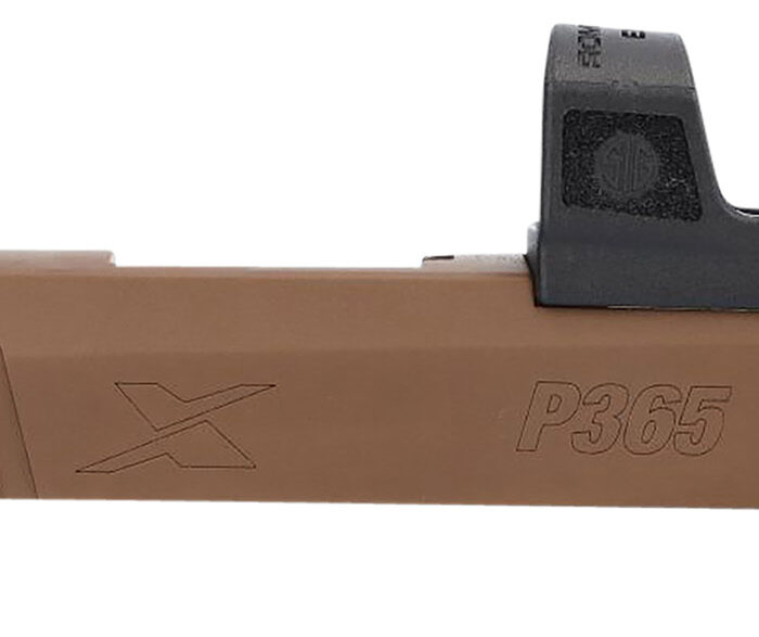Sig Sauer 8900984 P365X Slide Assembly Fits Sig P365X 9mm Luger Coyote Brown Nitride Stainless Steel Optic Cut/Serrated Slide XRAY3 Sights