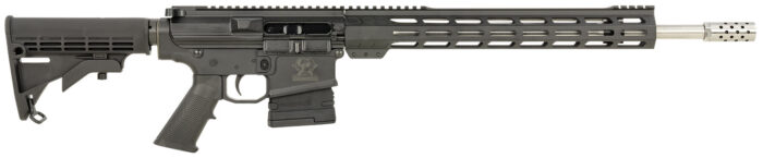 Great Lakes Firearms GL10308SSBLK AR-10  308 Win 20+1 18" Stainless, Black Rec, M-Lok Handgaurd, Carbine Stock, A2 Grip, Muzzle Brake