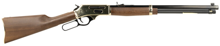 Henry H009BG Side Gate  Full Size 30-30 Win 5+1 20" Blued Steel Barrel, Brass Polished Drilled & Tapped Brass Receiver, American Walnut Fixed Stock, Right Hand