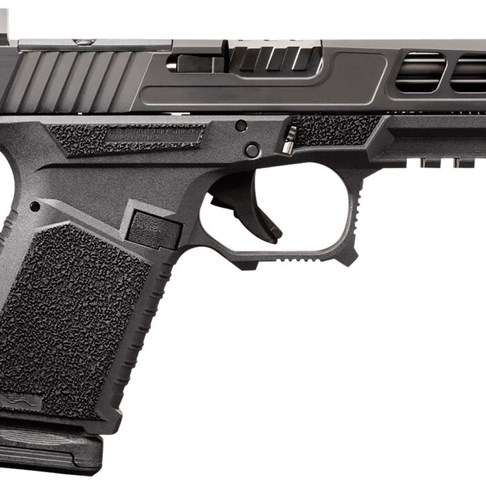 Anderson B2-N891-A000 Kiger 9C Pro Compact Frame 9mm Luger 15+1 3.91" Black DLC Fluted Barrel & Lightening Cut/Optic Cut/Serrated Stainless Steel Slide, Black Polymer Frame w/Picatinny Rail