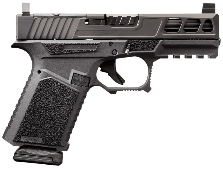Anderson B2-N891-A000 Kiger 9C Pro Compact Frame 9mm Luger 15+1 3.91" Black DLC Fluted Barrel & Lightening Cut/Optic Cut/Serrated Stainless Steel Slide, Black Polymer Frame w/Picatinny Rail