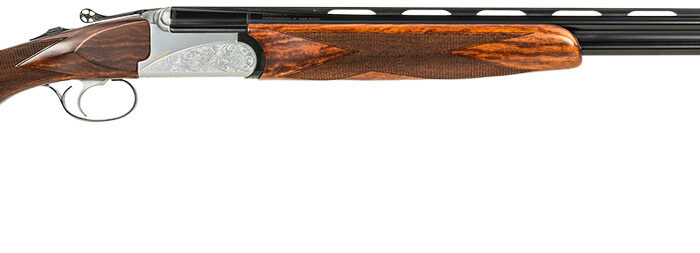 Fausti Usa, Inc 15403 Caledon  410 Gauge 3" 2rd 26" Blued Barrel, Engraved Stainless Rec, Wood Laser Grain Stock, Metallic Bead Sight
