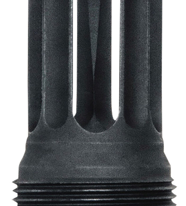 Yankee Hill 440524 sRx Q.D. Flash Hider Long Black Phosphate Steel with 5/8"-24 tpi, 9mm, 2.30" OAL & 9.375" Diameter for sRx Adapters