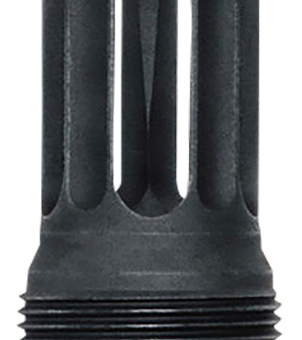 Yankee Hill 440528 sRx Q.D. Flash Hider Long Black Phosphate Steel with 1/2"-28 tpi, 9mm, 2.30" OAL & 9.375" Diameter for sRx Adapters