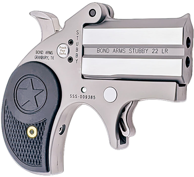Bond Arms BASTB Stubby  22 LR 2rd Shot 2.20" Matte Stainless Steel Frame Black Textured Polymer Grips