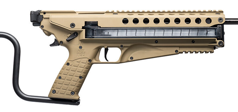 Kel-Tec R50TAN R50  5.7x28mm 50+1 16.10" Threaded Barrel, Tan Receiver & Polymer Grip, Side-Folding Stock, Adjustable Sights, QD Sling Mount