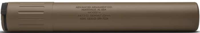 ADVANCED ARMAMENT COMPANY 65008 MK13-SD  30 Cal Rated Up To 300 Win Mag, FDE Titanium, 90T Taper Mount
