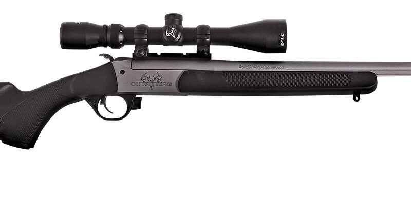 Traditions CR9-451130T Outfitter G3 Takedown 450 Bushmaster 1rd 22", Stainless Cerakote Barrel/Rec, Black Synthetic Stock, Muzzle Brake, 3-9x40mm BDC Scope
