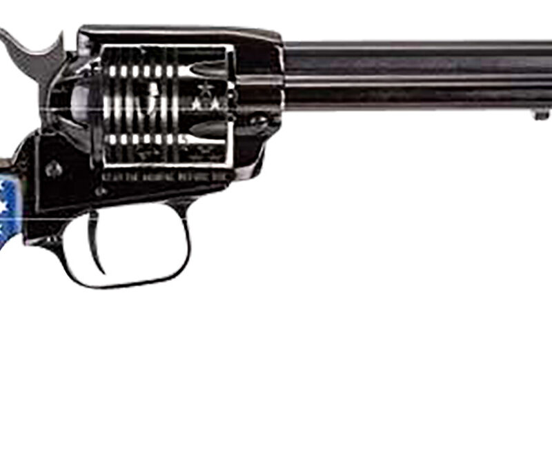 Heritage Mfg RR22B6ECSS Rough Rider Independence Day 22 LR 6 Shot 6.50" Black Oxide Barrel & Frame, Black Oxide w/Engraved US Flag Cylinder, Custom Designed US Flag w/Soldier Grips