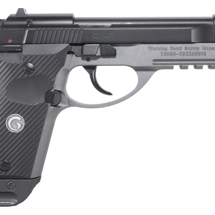 EAA GIRSAN 390855 MC 14T Solution Compact Frame 380 ACP 13+1, 4.50" Black Steel Tip-Up Barrel & Serrated Steel Slide, Matte Stainless Aluminum Frame w/Picatinny Rail, Black Polymer Grip, Ambidextrous
