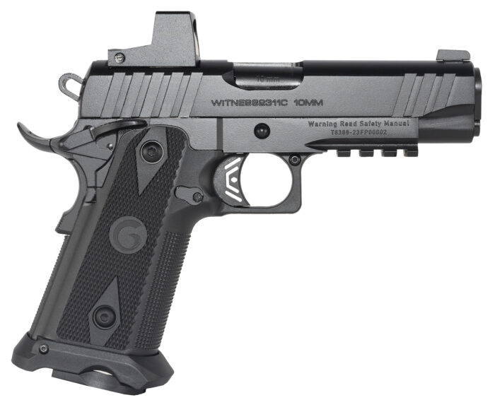 Girsan 395000 Witness2311  10mm Auto 15+1 5" Black Steel Barrel, Black Optic Ready/Serrated Steel Slide, Black Polymer Frame w/Beavertail & Picatinny Rail, Black Checkered Polymer Grip, Ambidextrous