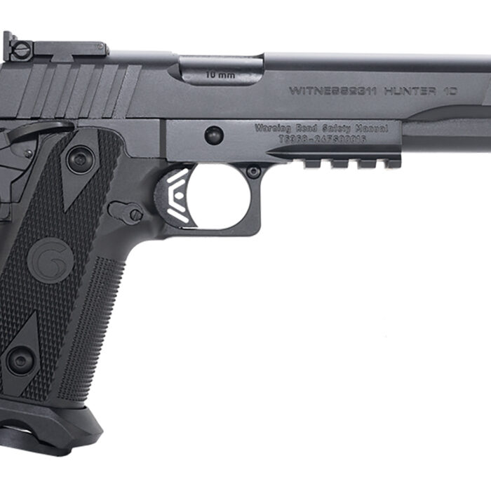 Girsan 395070 Witness2311  10mm Auto 15+1 6" Black Steel Barrel, Black Serrated Steel Slide, Black Polymer Frame w/Beavertail & Picatinny Rail, Black Checkered Polymer Grip, Ambidextrous