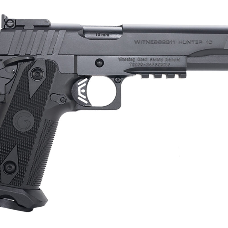 Girsan 395070 Witness2311  10mm Auto 15+1 6" Black Steel Barrel, Black Serrated Steel Slide, Black Polymer Frame w/Beavertail & Picatinny Rail, Black Checkered Polymer Grip, Ambidextrous